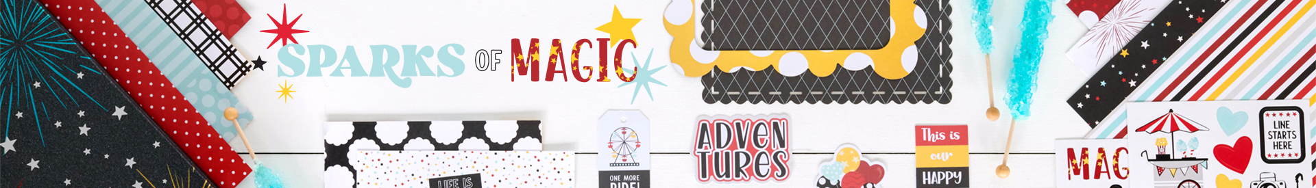 Amusement Park Scrapbooking Supplies: Sparks of Magic Amusement Park Scrapbooking Supplies: Sparks of Magic