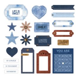 Denim Scrapbooking Kit: Denim Revival Decorative Bundle