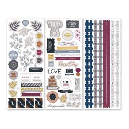 Creative Memories 12x12 Tr Nordic Christmas Paper/Photo Mat Pack &Title Stickers 