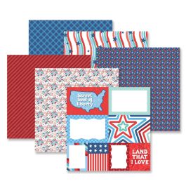 Patriotic Scrapbook Paper: All-American Blast - Creative