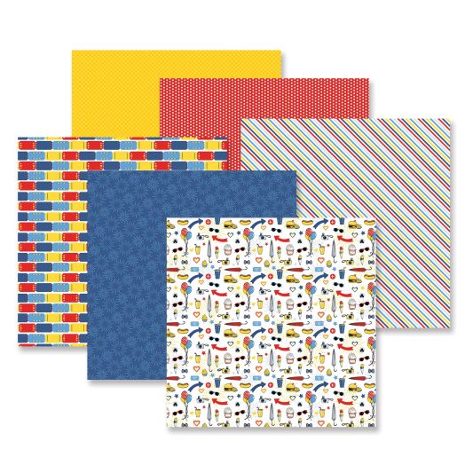 Creative Memories 12x12 CALM & COLLECTED Designer Paper Pack (6) NEW