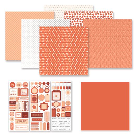 Orange Tonal Scrapbook Paper: Totally Tonal Tangerine Paper - Creative  Memories