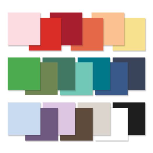 Earthy Crush Matte/Fiber 8.5 x 11 Cardstock Variety Pack (12 colors / 5 eac