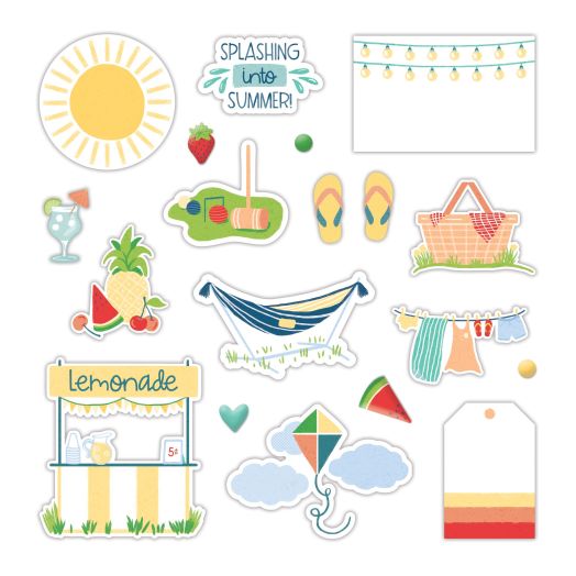 Summer Party Scrapbook Stickers,50pcs Summer Scrapbooking