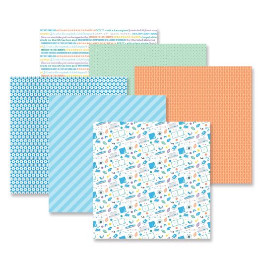 Creative Memories ~ 12 X 12 Solid Cardstock ~NAT'L SCRAPBOOK DAY SAMPLER ~  10PK