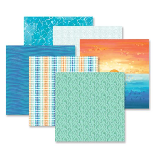 Blue Series Material Paper Pack Beautiful Colored Paper - Temu