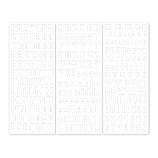 White Letter Board 1 Uppercase Letter Stickers, 133 Pieces