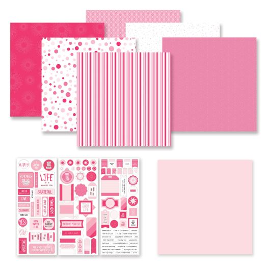 18 Fresh & Fun Pink Scrapbook Papers