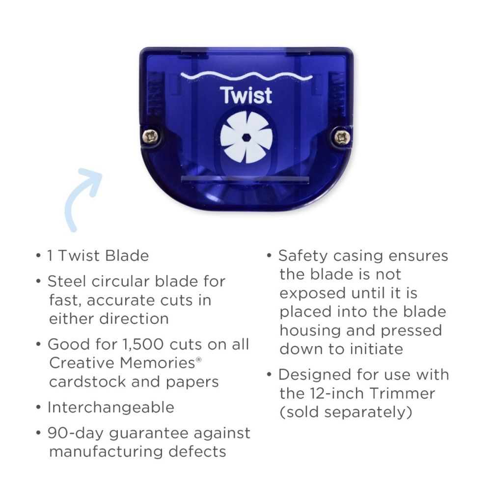 12-inch Trimmer Twist Blade - Twisted Wave Cutting Blade