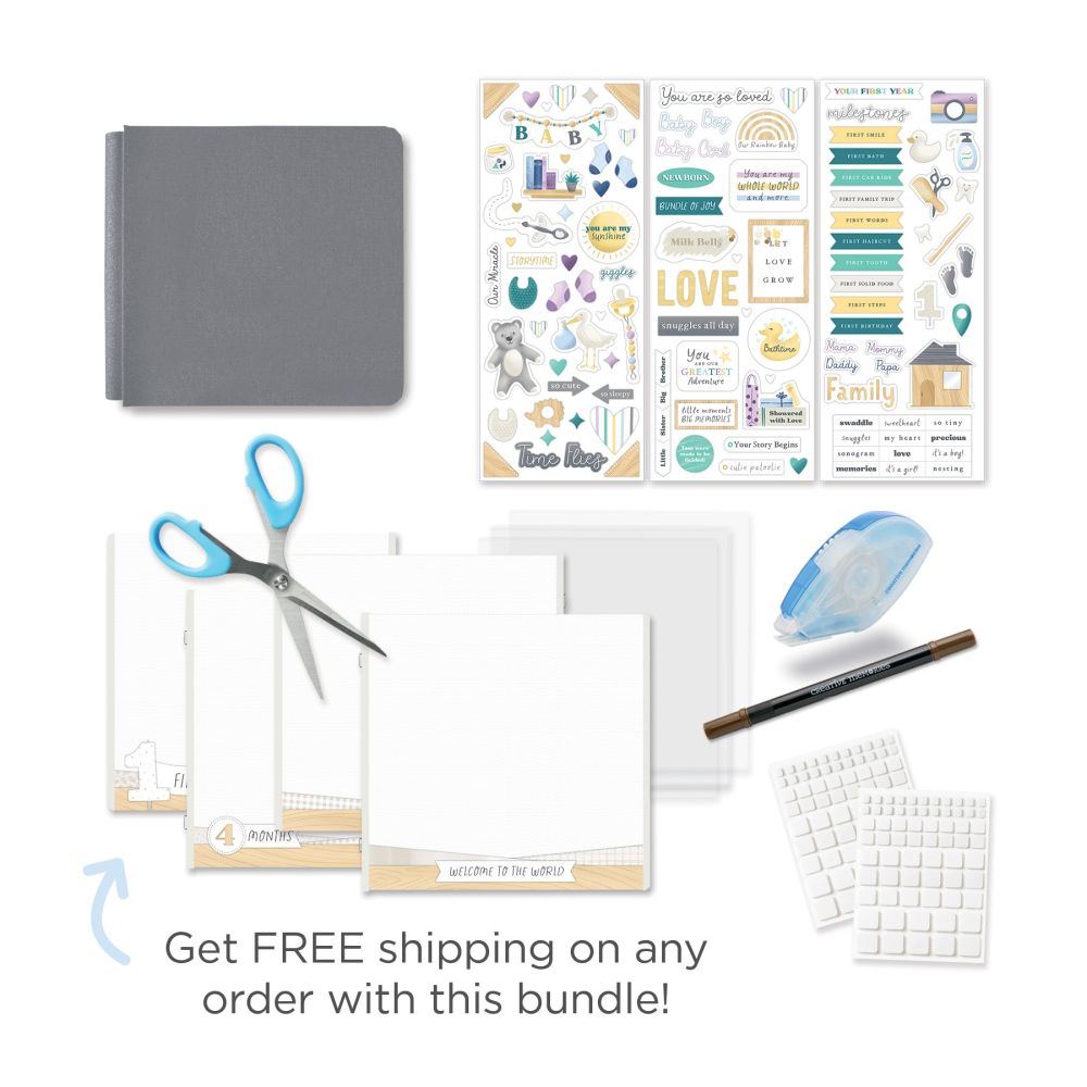 8x8 Flint Welcome Baby Album Kit - Creative Memories