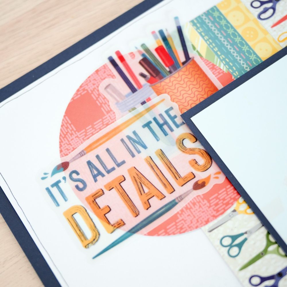 Craft Themed Scrapbook Kit: Craft Happy Decorative Bundle