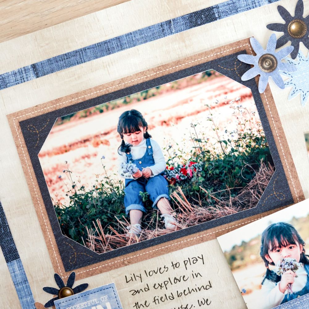 Denim Scrapbook Frames And Embellishments: Denim Revival