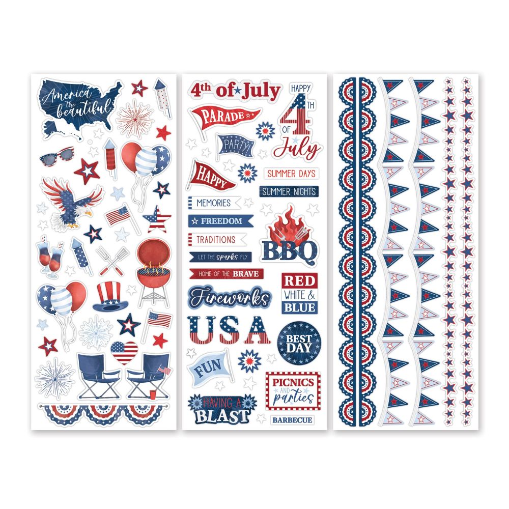 patriotic Patriotic Scrapbook Stickers: Perfectly Patriotic - Creative Memories