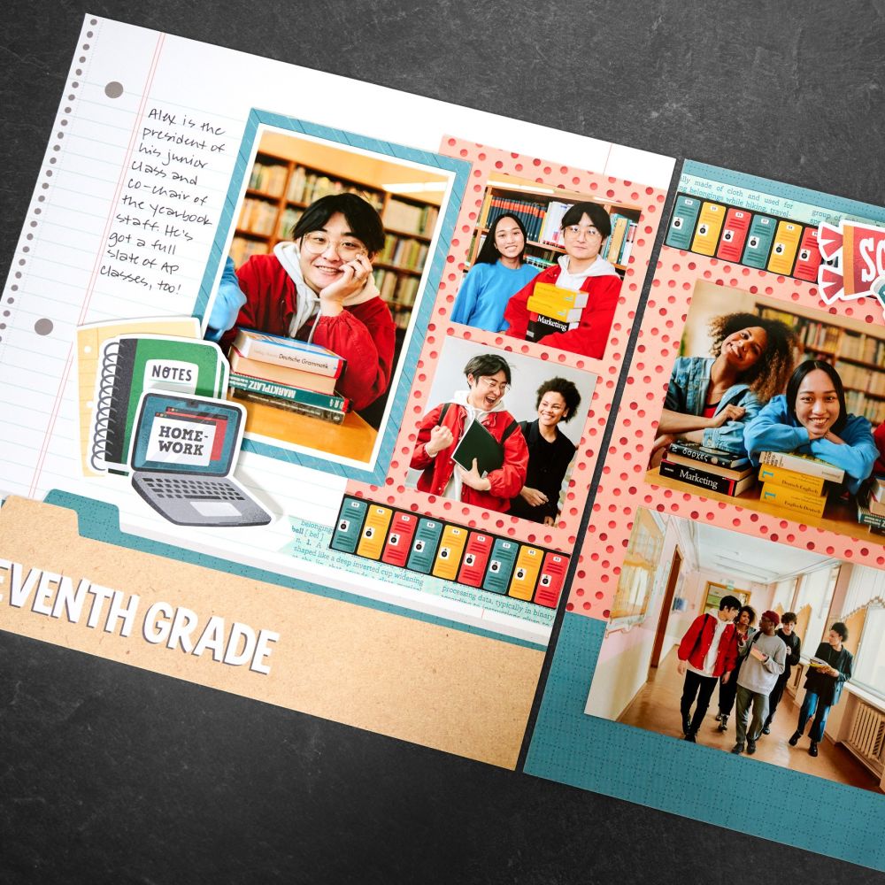 School Themed Scrapbooking Kit: School Dayz Decorative Bundle