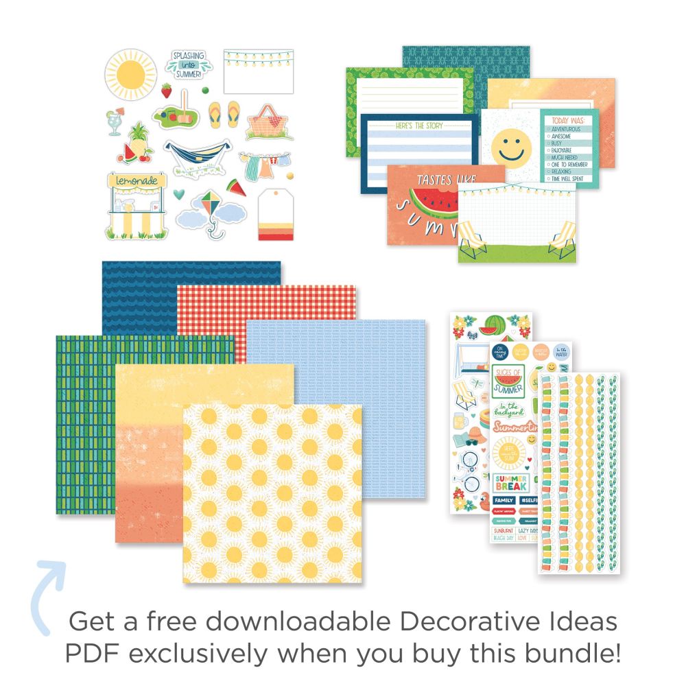Summer Scrapbooking Kit: Summer Break Decorative Bundle