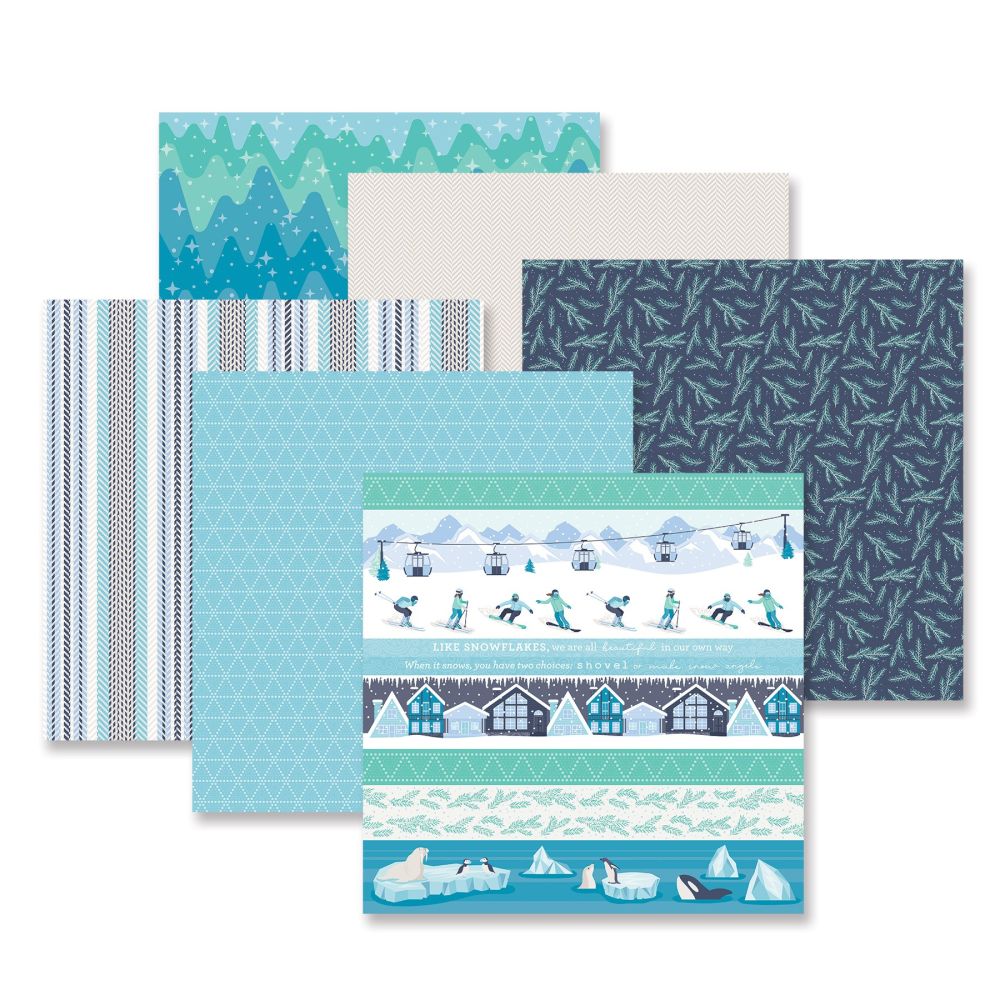 Winter Scrapbooking Paper: Polar Lights - Creative Memories