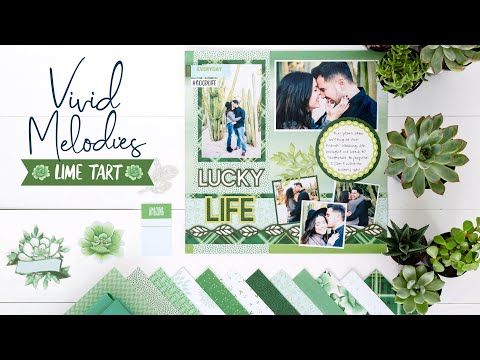 Mix And Match Green Scrapbook Paper: Vivid Melodies Jade
