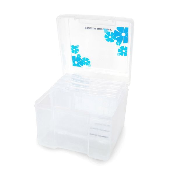 Plastic Photo Storage Box With Dividers - Clear 4X6 Photo Box