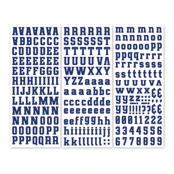 Blue Collegiate ABC/123 Letter Stickers - Creative Memories