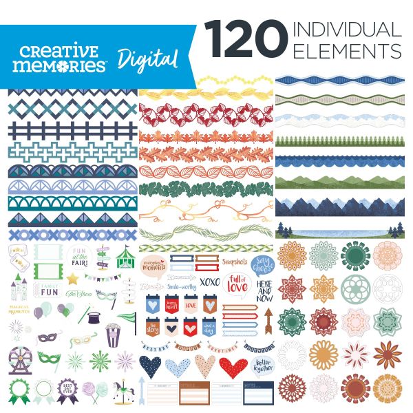 Free Scrapbook Printable Embellishments - Creative Memories Embellishments Buffet Digital Scrapbooking Kit D661861 