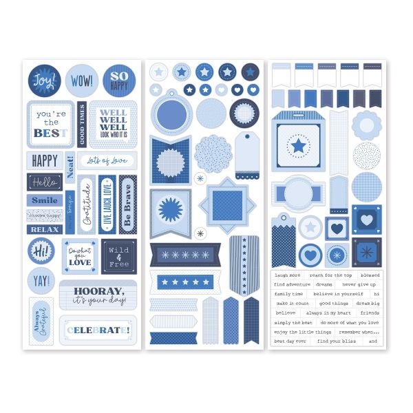 Blue Stickers For Scrapbooking: Totally Tonal Baby Blue - Creative Memories