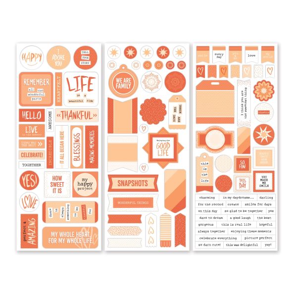 Orange Scrapbooking Stickers: Totally Tonal Tangerine - Creative Memories