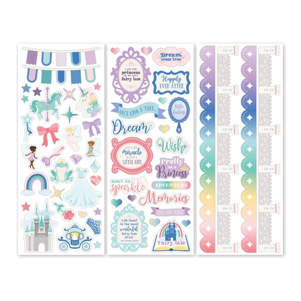 Princess Themed Scrapbooking Stickers: Enchanted Princess