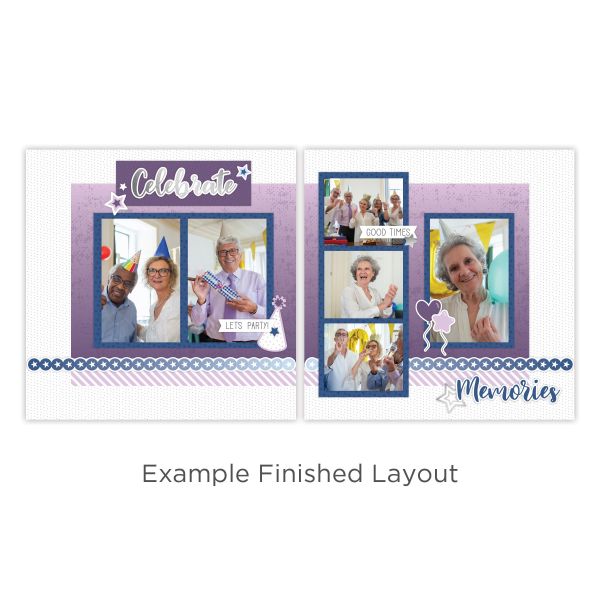 Creative Memories GOOD TIMES 12x12 Paper Pack - 6 Printed Sheets