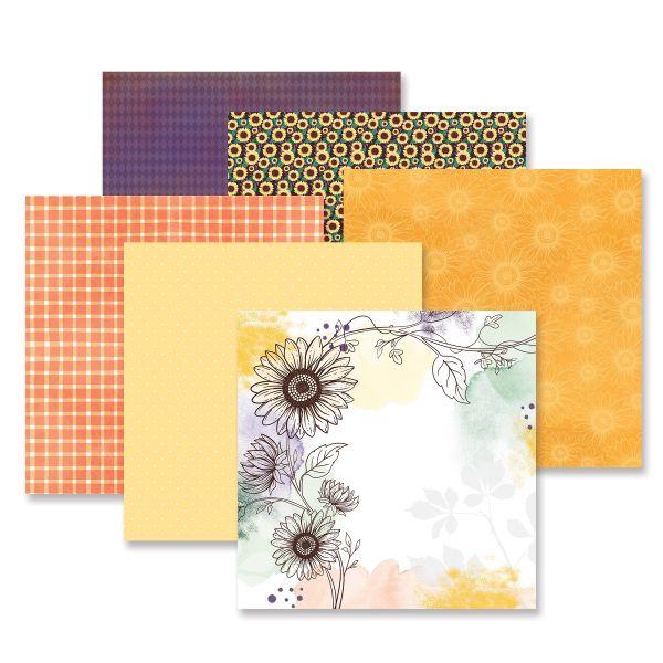 Sunflower Fields Paper Pack (12/pk)