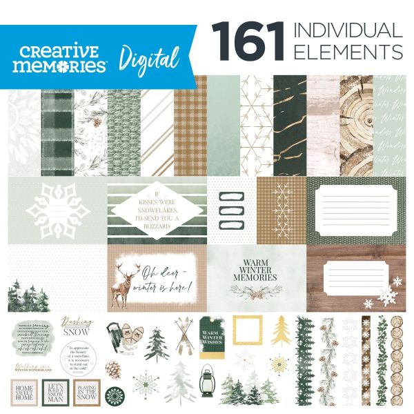 Winter Digital Scrapbooking Kit Winter Woods Creative Memories
