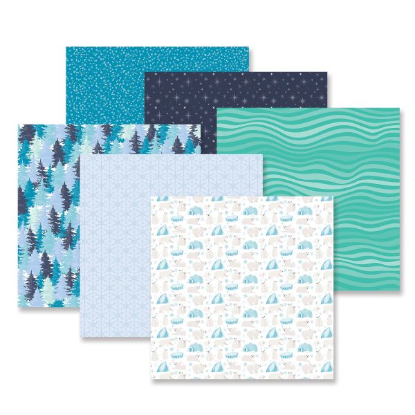 Winter Scrapbooking Paper Polar Lights Creative Memories