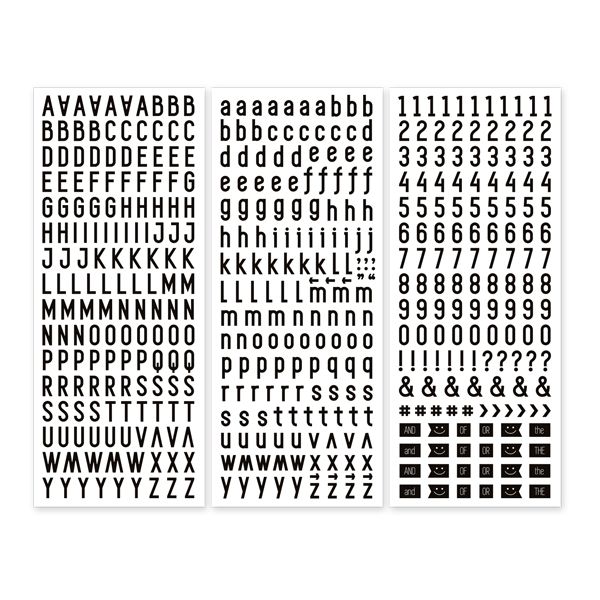 Alphabet Stickers 180 Pieces - Studio 112 - S112 Neutral Black