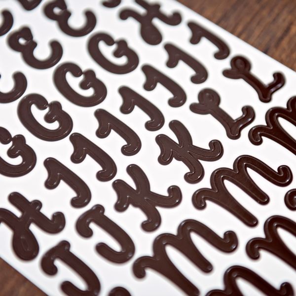 Script Brown Letter Stickers - Creative Memories