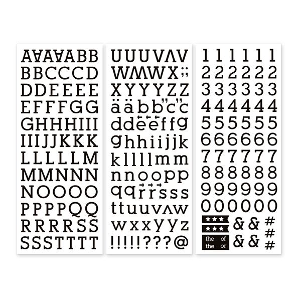 Serif Black Letter Stickers - Creative Memories