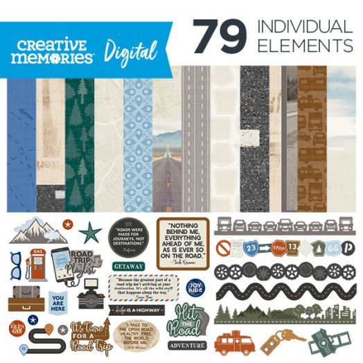 Creative Memories Automobiles digital scrapbook kit