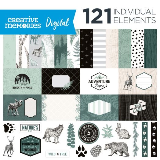 Creative Memories Beneath the Pines digital scrapbook kit
