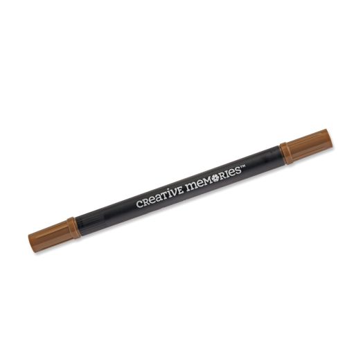 Brown Dual-Tip Pen