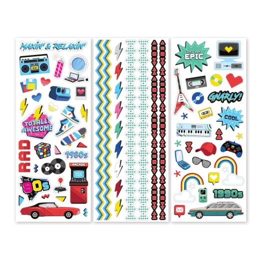 Through the Years: 1980s-1990s Stickers (3/pk)