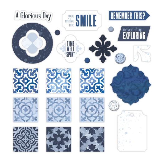 Blue Embellishments For Scrapbooking: Cue the Blue