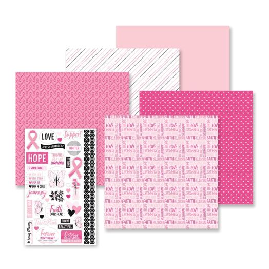 Breast Cancer Awareness Scrapbook Kit