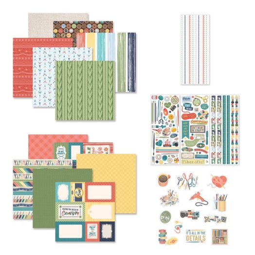 Craft Themed Scrapbook Kit: Craft Happy Decorative Bundle