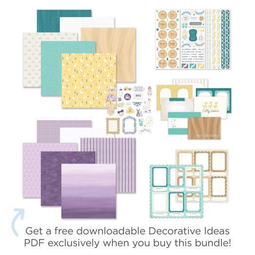 Welcome Baby Purple Decorative Bundle