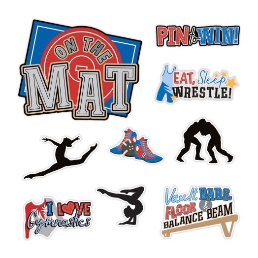 Gymnastics And Wrestling Themed Embellishments: On The Mat