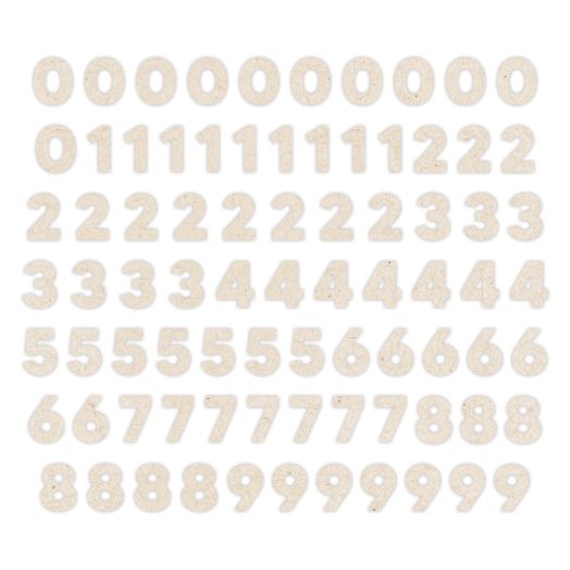 Light Kraft Number Embellishments (80/pk)
