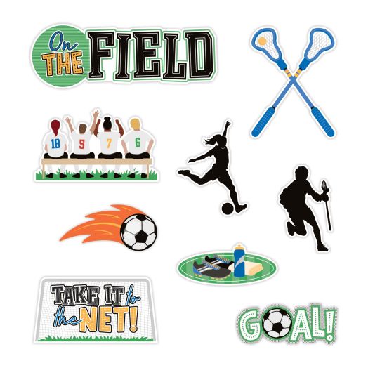 Lacrosse And Soccer Themed Embellishments: On the Field