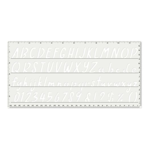 Back To School ABC Handwriting Stencil close up