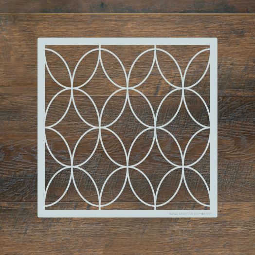 Mylar Stencil: Mirrored Ovals Recipe Template