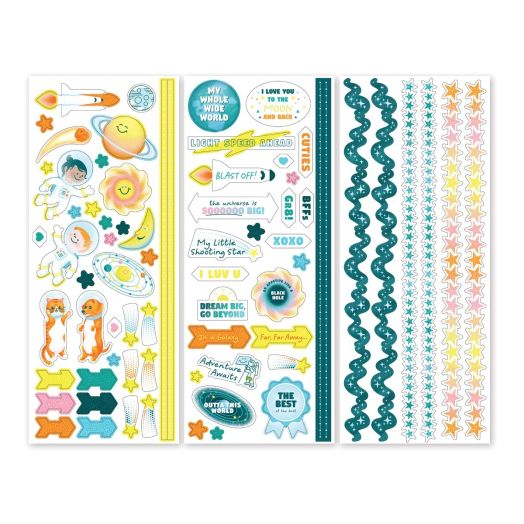 Space Stickers For Scrapbooking: Outta This World