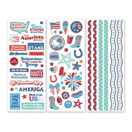 Patriotic Scrapbook Stickers: All-American Blast