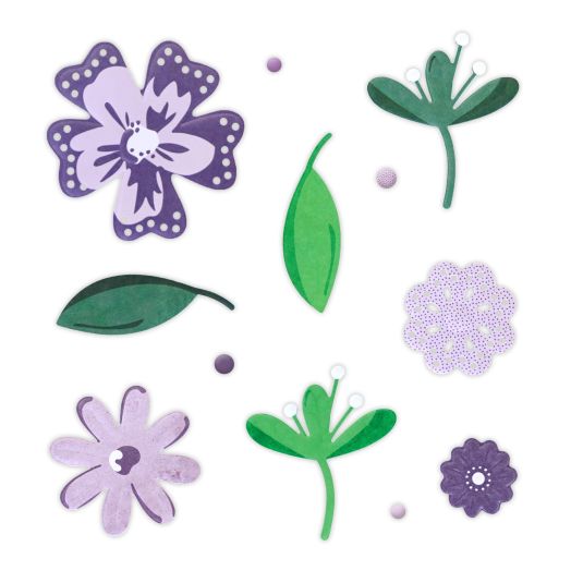 Purple Flower Embellishments: Floral Essential